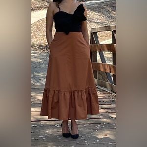 Oversized Bow strapless Maxi, Anthropologie by Hutch